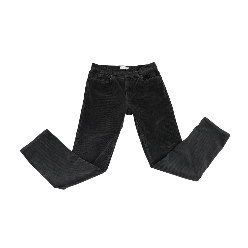 True Craft Mens Charcoal Gray Corduroy‎ Straight Leg Pants 34x34 Stretch Cotton